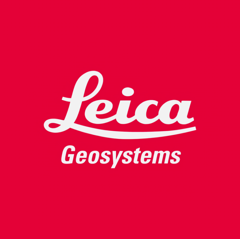 Logotipo de Leica Geosystems en rojo